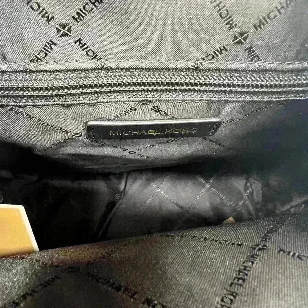 Michael Kors Backpack Jet Set MK Logo Large Chain Backpack - Picture 8 of 10